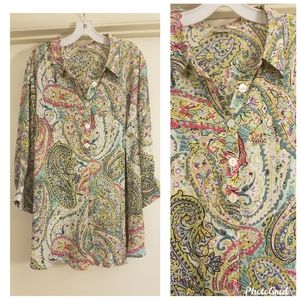 Avenue Paisley Print Tunic (Sz. 26-28)